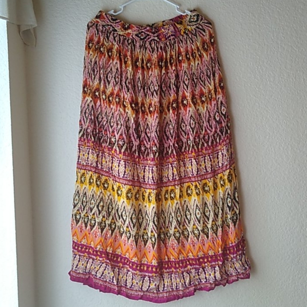Chaudry KC India colorful skirt pink orange yellow